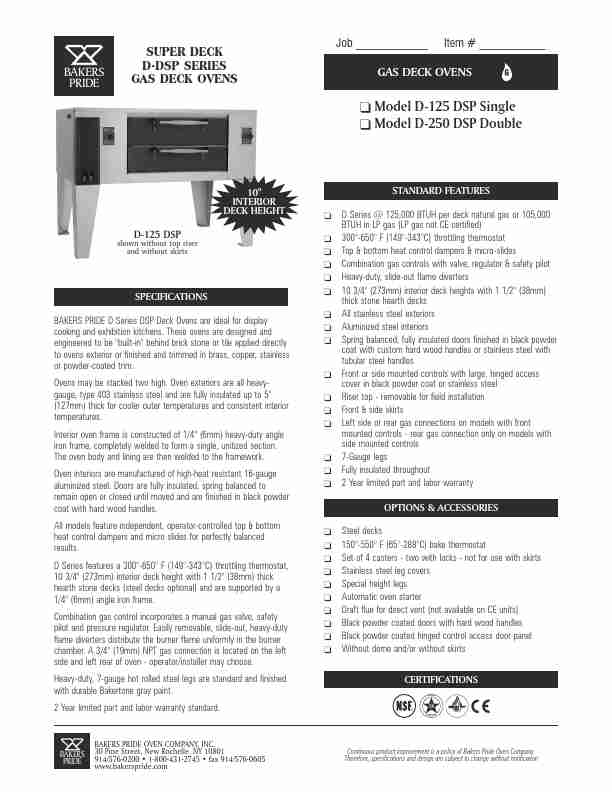 Bakers Pride Oven Oven D-150 DSP-page_pdf
